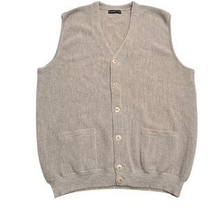 Alpaca Wool Button-Up Cardigan Sweater Vest. Mens Grandpacore Cottage Core